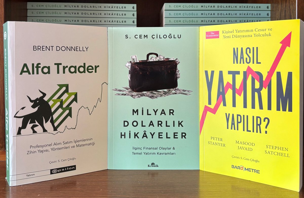 IsKitaplari's tweet image. 3 Değerli Kitap @CemCiloglu'dan

1. Milyar Dolarlık Hikâyeler 
2. Alfa Trader
3. Nasıl Yatırım Yapılır?
