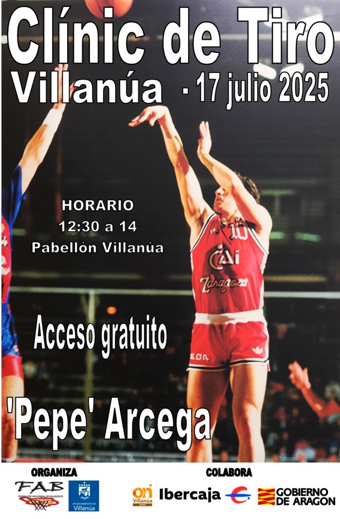 El Clínic con Pepe Arcega se retrasa debido a una alerta por tormentas para mañana, sábado y se realizará el jueves, 17 de julio -12:30 a 14 horas-, en el pabellón municipal de Villanúa fabasket.com/clinic-con-pep…