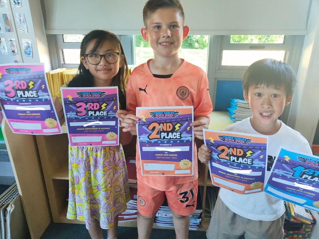 Well done to the TTRS winners in Year 4 GB this week!