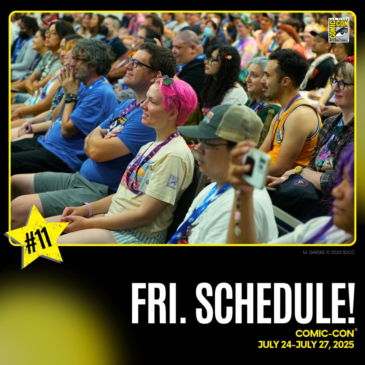 Comic_Con's tweet image. The programming schedule for Friday, July 25 is available to view! Click on the link to see now! bit.ly/4nJgvQb #SDCC #SDCC2025