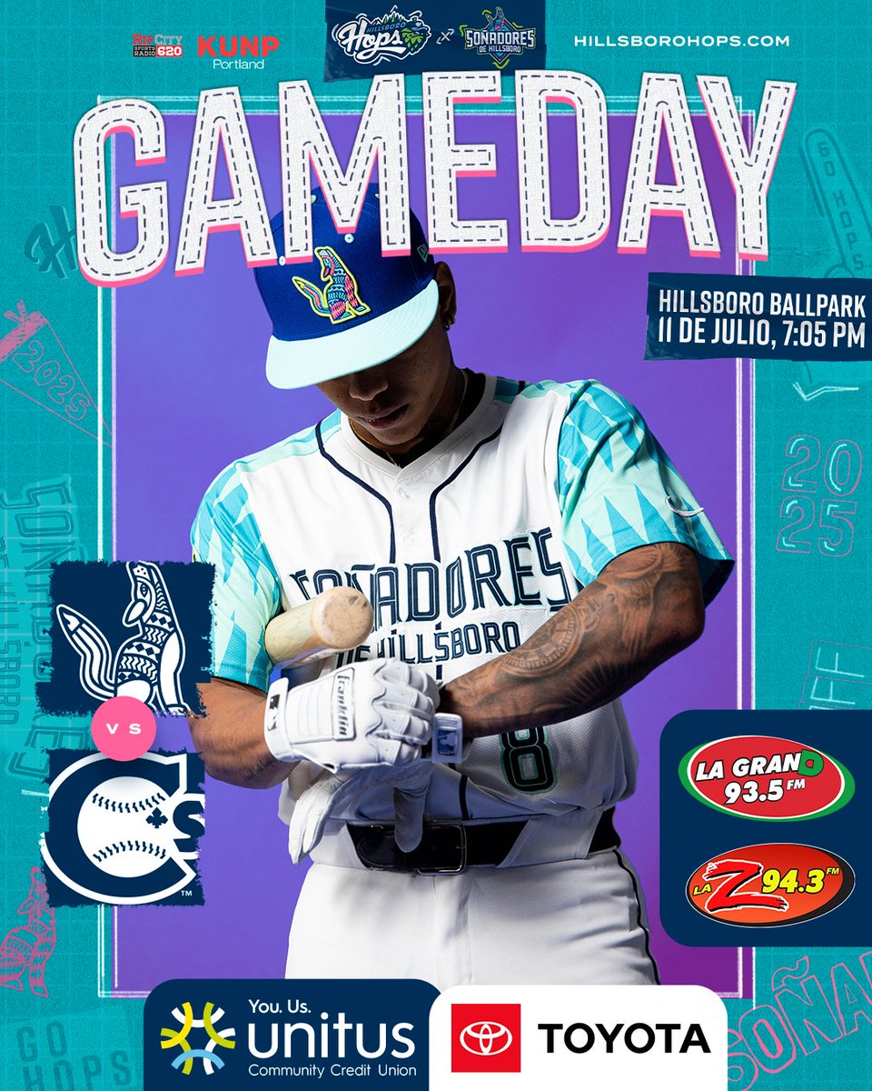 Hillsboro Hops (@hillsborohops) on Twitter photo Step into the ring with Los Soñadores! Enjoy a lucha libre exhibition, autograph signing and a chance to win a luchador mask! Presented By <a href="/UnitusCCU/">Unitus Community Credit Union</a> and <a href="/Toyota/">Toyota USA</a>.
⏰- 7:05 PM
🎫- mlb.tickets.com/?orgId=42409&a…
📻- ripcityradio.iheart.com
📺- KUNP Portland
#TodosSomosSoñadores Step into the ring with Los Soñadores! Enjoy a lucha libre exhibition, autograph signing and a chance to win a luchador mask! Presented By <a href="/UnitusCCU/">Unitus Community Credit Union</a> and <a href="/Toyota/">Toyota USA</a>.
⏰- 7:05 PM
🎫- mlb.tickets.com/?orgId=42409&a…
📻- ripcityradio.iheart.com
📺- KUNP Portland
#TodosSomosSoñadores