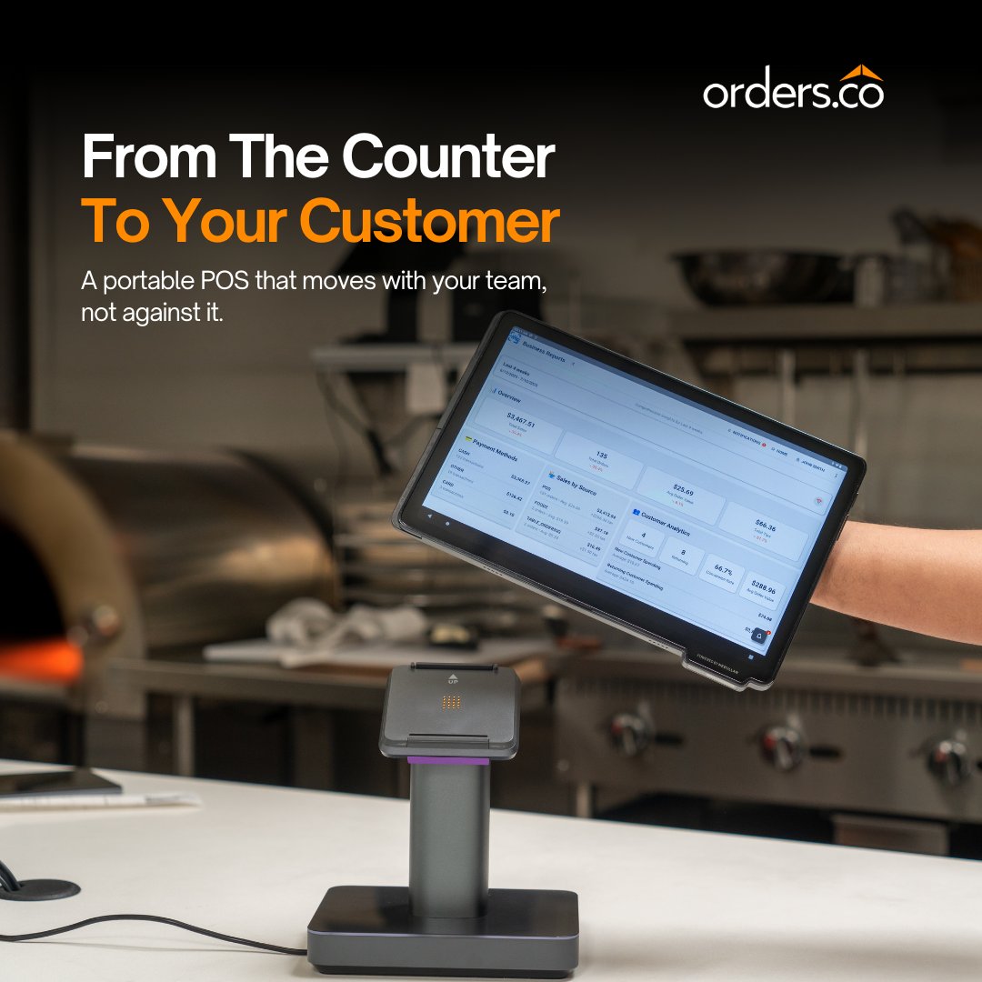 tryordersco's tweet photo. A POS shouldn't hold a restaurant back.

💸 Take orders and payments tableside to reduce wait times
🧹 Free up counter space in small kitchens and food trucks
🚛 Use the same device for off-site events, catering, or pop-ups

#restauranttech #MobilePOS #foodtrucks #CateringTools https://t.co/cB7BvObNQP