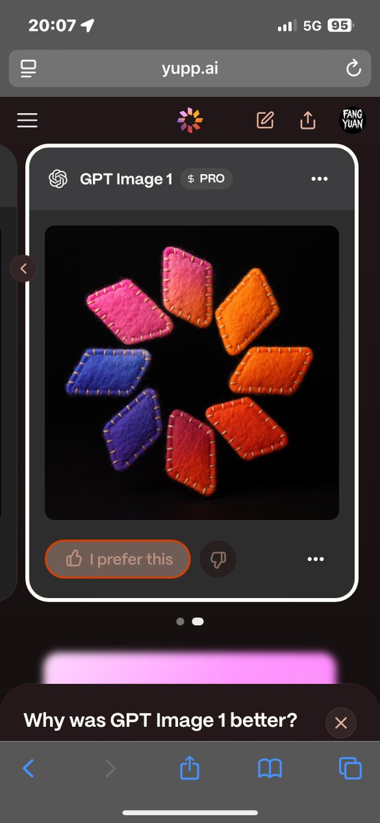 <a href="/yupp_ai/">Yupp</a> <a href="/0x_voltak/">Voltak</a> Prompt: Create a detailed 3D render of this logo made from colorful felt. It should have a soft, fuzzy texture with visible stitching &amp; hand-sewn details. Use bright colors, soft natural lighting, and a black background.
Focus on the warm, handcrafted feel.