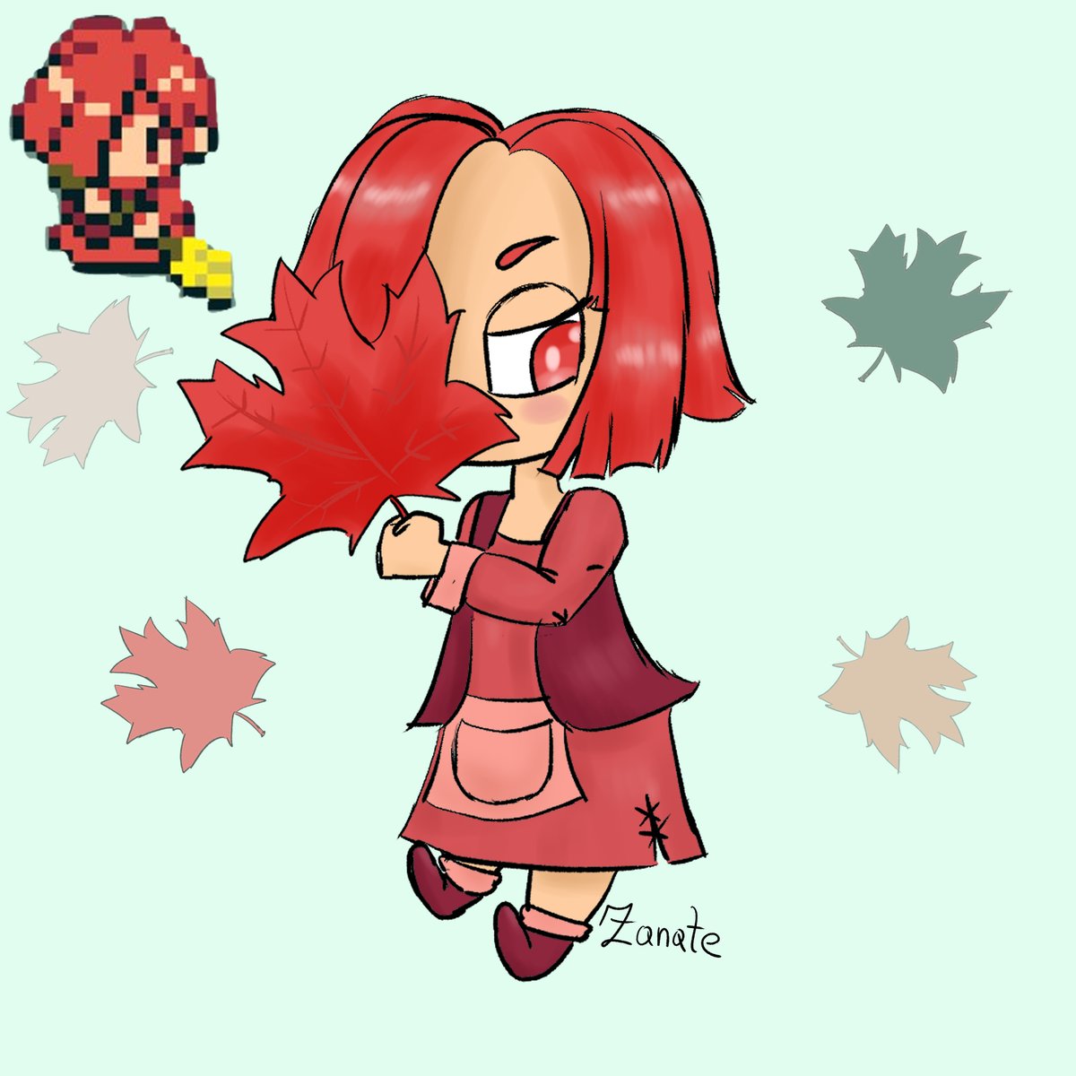zanate_nica's tweet photo. I drew Maple from @ColorgraveGames excellent #AprilGrove, if you haven't tried it and you're onto cozy games with charming characters and relaxing music, you definitely should look it up! https://t.co/VexzfrStIB