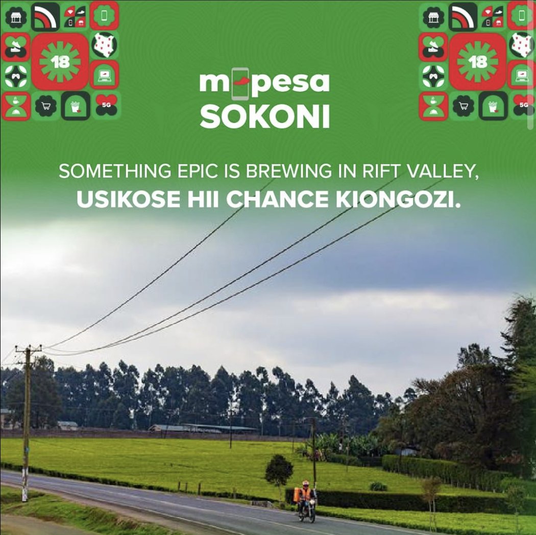 Bill_Murunga's tweet photo. The MPESA Sokoni festival is making way to the Rift region and the MPESA MTAANI caravan will make its way through Kitale,Eldoret,Kericho,and Baringo.The rest of y'all enjoy crazy offers on https://t.co/FRzQYbznYu #MPESASokoniRift,#CrazyMasokoDeals,#MPESASokoniFest,@SafaricomPLC https://t.co/ZGDs3GKpbt