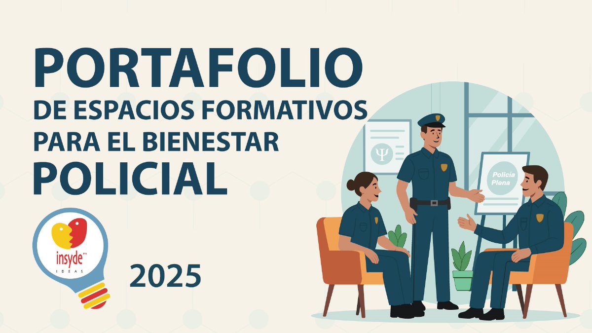 💡 El #BienestarPolicial no se improvisa, se construye.

En INSYDE creamos espacios formativos donde policías fortalecen su autocuidado, habilidades socioemocionales y reflexionan sobre la cultura institucional.

📘 Conoce nuestro portafolio:
🔗insyde.org.mx/blog/portafoli…