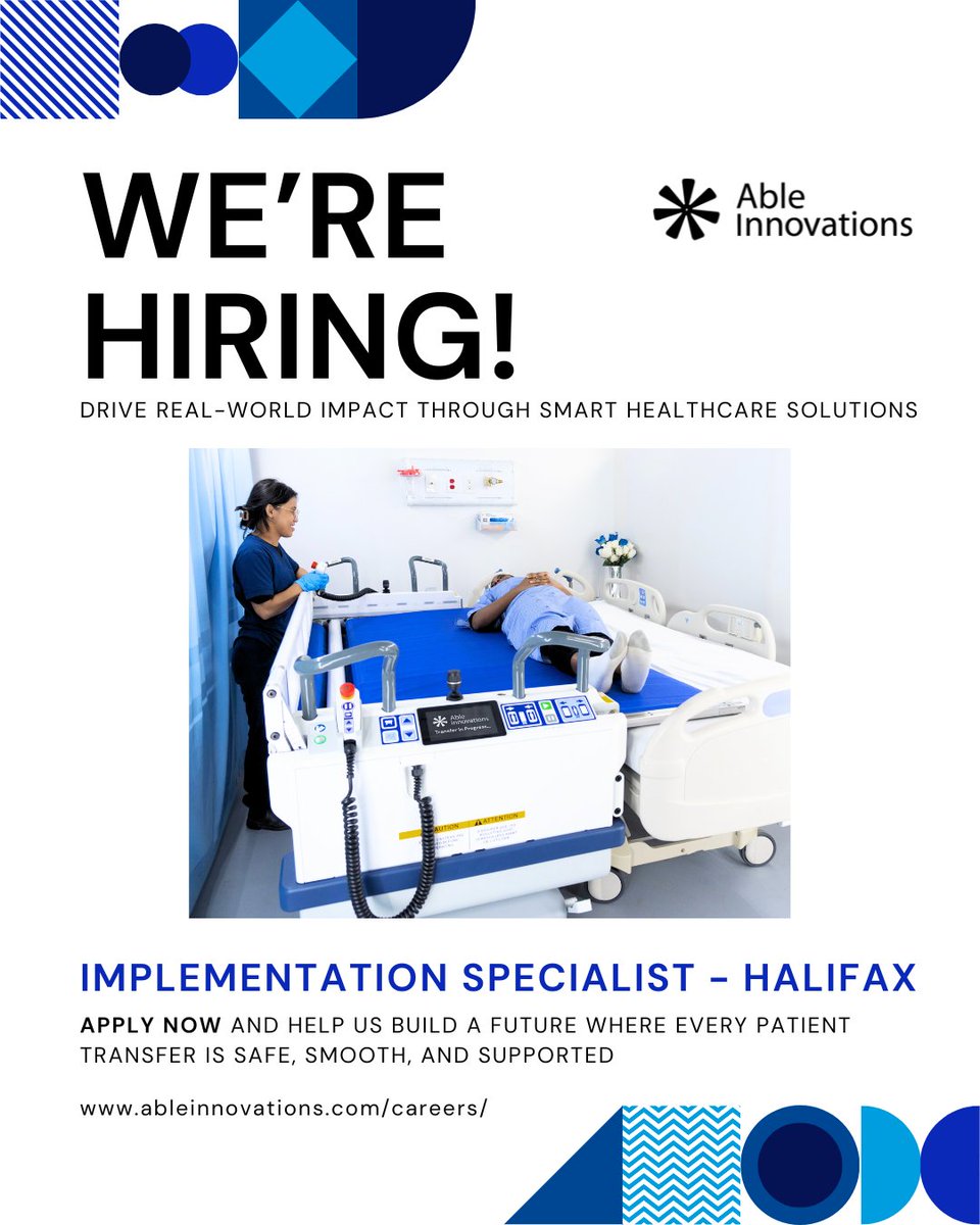 AbleInnovation's tweet image. We're Hiring! 📢
Passionate about healthcare innovation and adoption?
Become a healthcare technology educator, and join Able Innovations as an Implementation Specialist!
Apply here: ableinnovations.applicantpro.com/jobs/3603514
#jobs #hiringnow #team #ontario #hiring #nowhiring