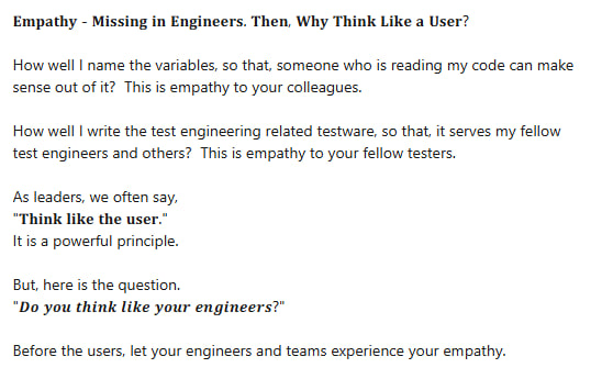 Ravisuriya (@testinggarage) on Twitter photo ๐๐ฆ๐ฉ๐๐ญ๐ก๐ฒ - ๐๐ข๐ฌ๐ฌ๐ข๐ง๐ ๐ข๐ง ๐๐ง๐ ๐ข๐ง๐๐๐ซ๐ฌ. ๐๐ก๐๐ง, ๐๐ก๐ฒ ๐๐ก๐ข๐ง๐ค ๐๐ข๐ค๐ ๐ ๐๐ฌ๐๐ซ?
testinggarage.blogspot.com/2025/07/do-youโฆ
#blogPost #user #thinking #engineer #leadership #softwareEngineering #testing ๐๐ฆ๐ฉ๐๐ญ๐ก๐ฒ - ๐๐ข๐ฌ๐ฌ๐ข๐ง๐ ๐ข๐ง ๐๐ง๐ ๐ข๐ง๐๐๐ซ๐ฌ. ๐๐ก๐๐ง, ๐๐ก๐ฒ ๐๐ก๐ข๐ง๐ค ๐๐ข๐ค๐ ๐ ๐๐ฌ๐๐ซ?
testinggarage.blogspot.com/2025/07/do-youโฆ
#blogPost #user #thinking #engineer #leadership #softwareEngineering #testing
