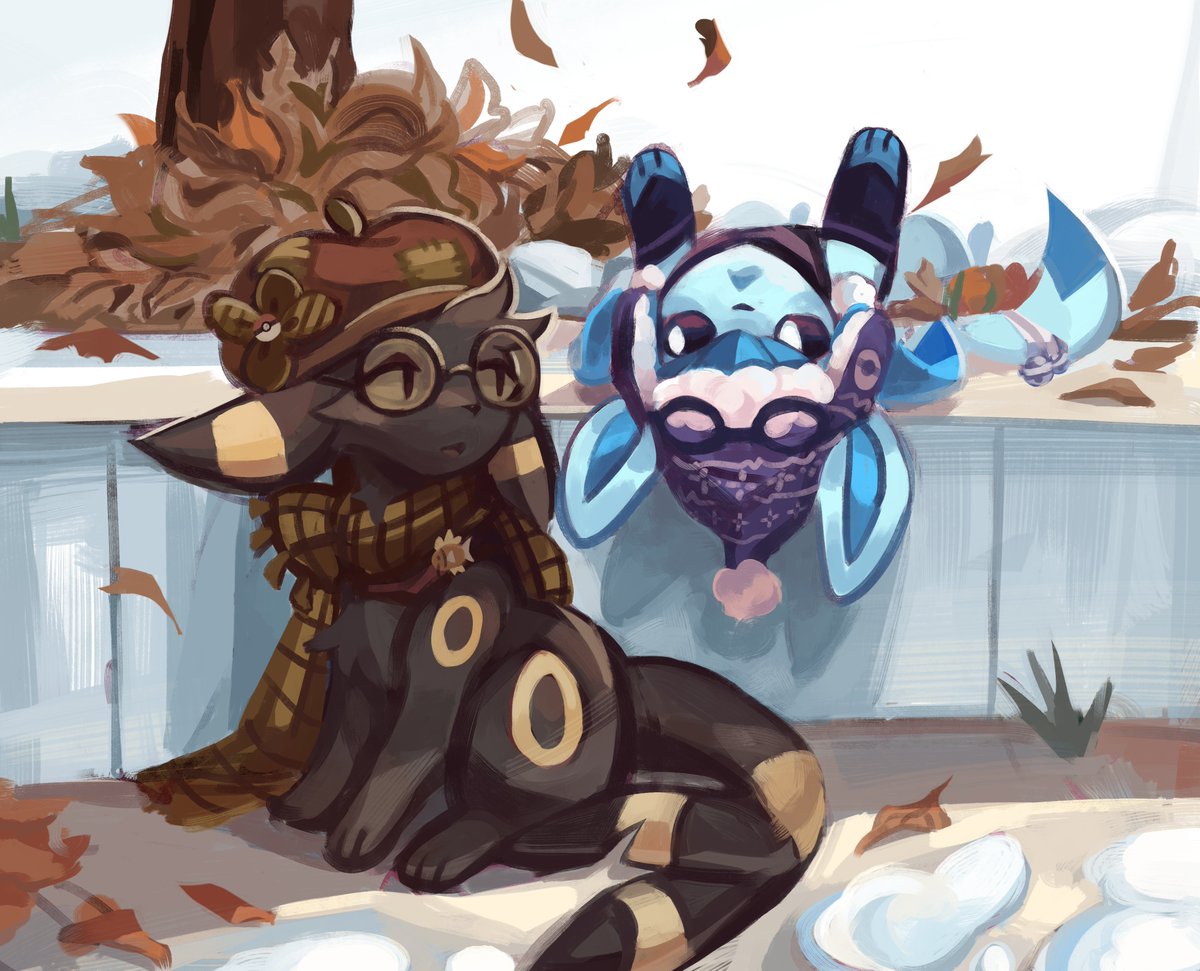 Nikao56's tweet image. Chilly Autumn Leaves 🍂❄️