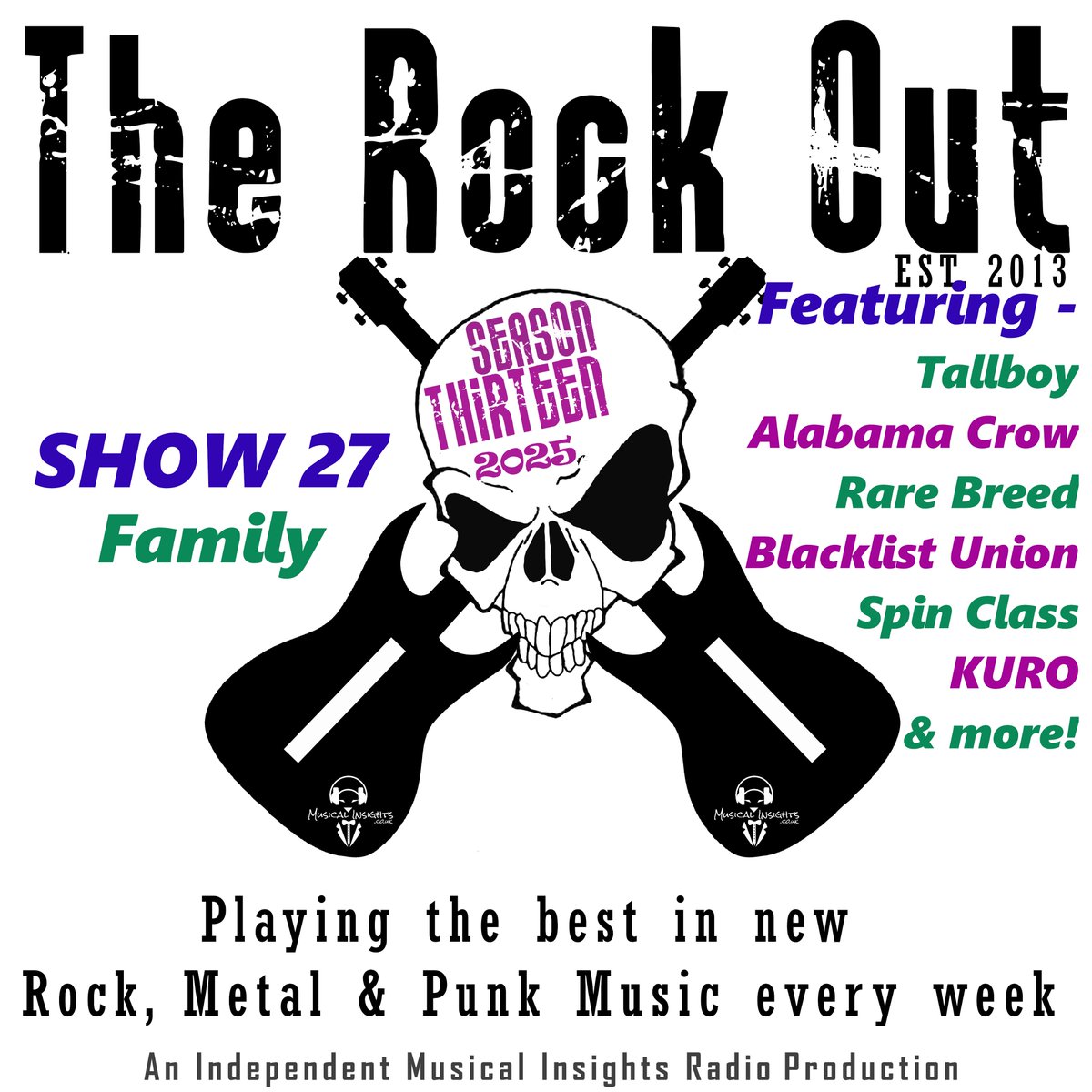 TheRockOutRadio's tweet image. This week's show S13 E27 - 'Family', is now available to #stream via the @musicalinsights hub at any time!

📻👉bit.ly/TheRockOutCatc…👈📻

#NewMusic from @AlabamaCrow @RareBreedNE @BListUnion &amp;amp; many more!

@radio_mark #CatchUp!
#Rock #Metal #AltRock #AltMetal #Metalcore #Radio