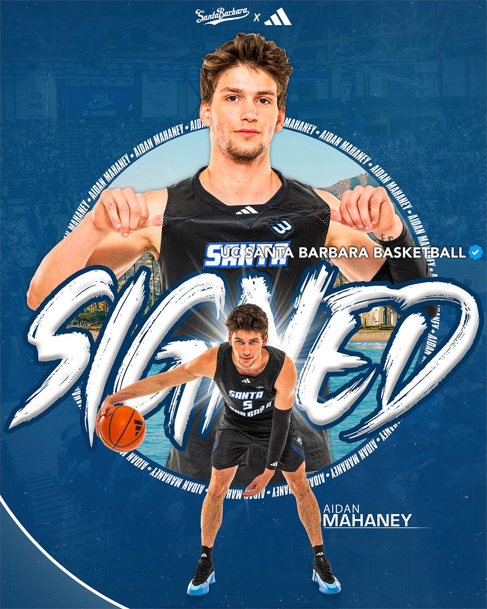 UCSBbasketball's tweet image. SIGNED &amp;amp; OFFICIAL ✍️ Welcome to Santa Barbara, Aidan Mahaney!

➡️Lou Henson All-American (23-24)
➡️13.9 PPG in 23-24
➡️ 2x WCC First Team All-Conference

#GoGauchos | @amahaney_2