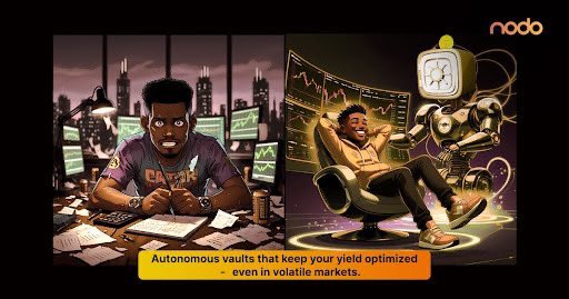 happiness_chuk's tweet image. Volatility wrecks most DeFi strategies.
But not @Official_NODO.
NODO’s Autonomous Vaults don’t panic. They don’t sleep, they just keep optimizing.
Even when the market gets shitty,
your yield stays optimized on-chain.
While others panic, you stay steady, earning, and ahead.