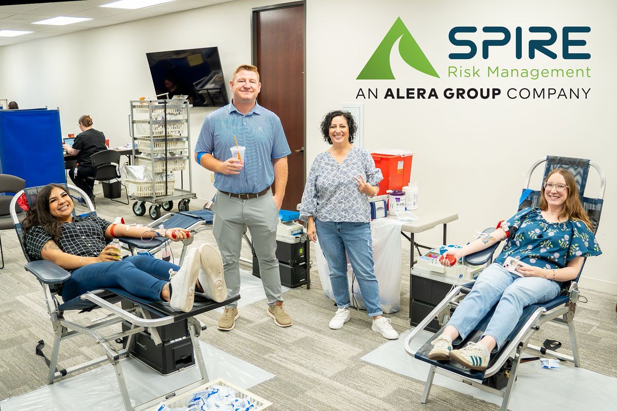 Shout out to our benefits broker, Spire Risk Management, for actively participating and donating blood today! Thank you for contributing to an important cause.