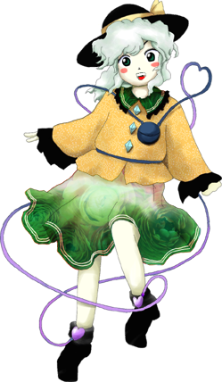 dailytouhous's tweet image. The Touhou of the day is: Koishi Komeiji!