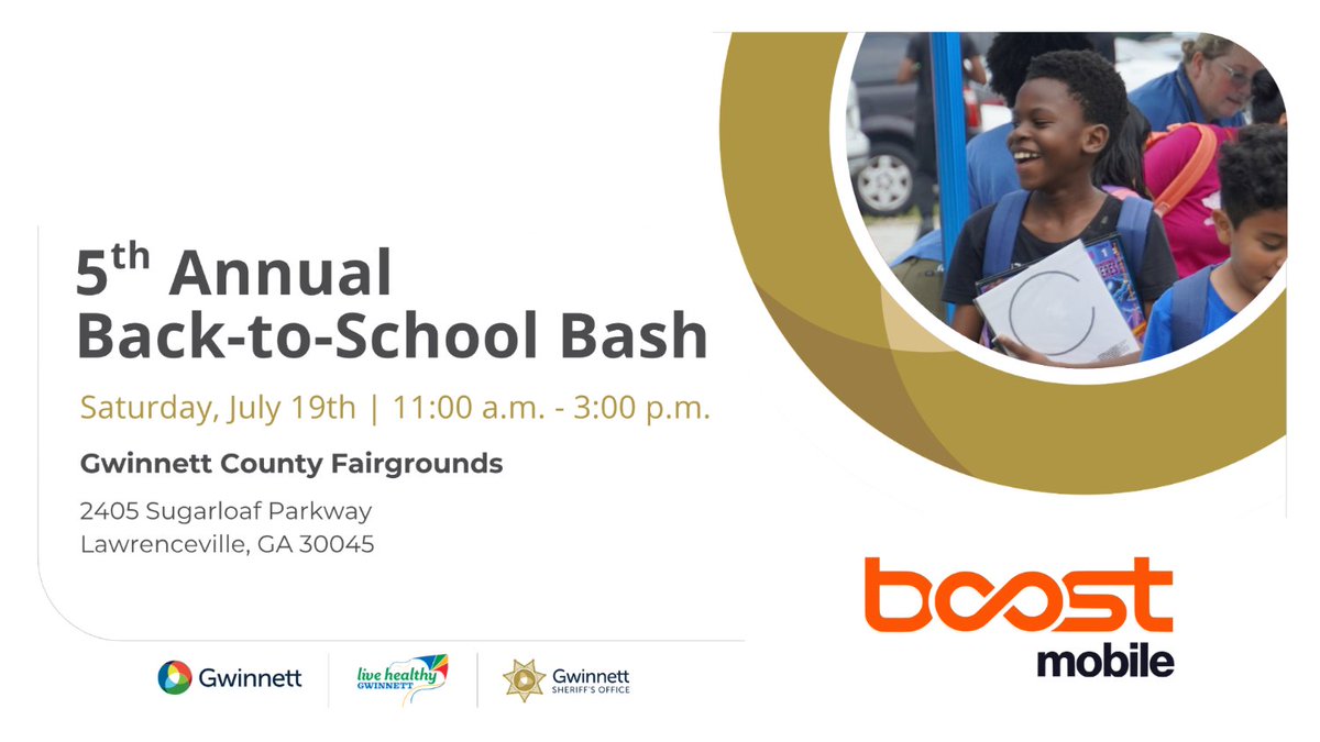 Power 105.3 (@poweratl) on Twitter photo Don't miss the Gwinnett County Sheriff's Office and Live Healthy Gwinnett 5th Annual Back-to-School Bash with health screenings, vendors, fun activities, and school supply giveaways while supplies last! <a href="/boostmobile/">Boost Mobile</a>
power1053.iheart.com/calendar/conte… Don't miss the Gwinnett County Sheriff's Office and Live Healthy Gwinnett 5th Annual Back-to-School Bash with health screenings, vendors, fun activities, and school supply giveaways while supplies last! <a href="/boostmobile/">Boost Mobile</a>
power1053.iheart.com/calendar/conte…