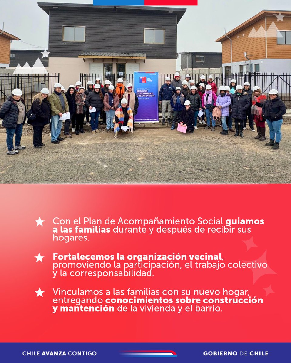 🏡✨ 159 familias de Brisas de Retiro visitaron sus futuras viviendas en una jornada del Plan de Acompañamiento Social 🧩💬
Conocieron avances, resolvieron dudas y se preparan para el gran paso: recibir sus hogares definitivos 🏘️🔑
#ChileAvanzaContigo #PlanEmergenciaHabitacional