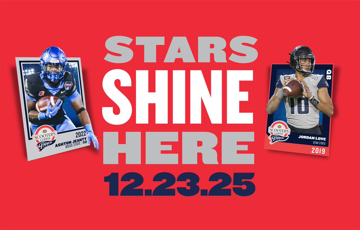 Stars shine here! The 2025 Scooter’s Coffee Frisco Bowl is set for December 23rd—live on ESPN. Don’t miss your chance to watch the next wave of talent take the stage!

#FriscoBowl | #BowlSeason | #CFB