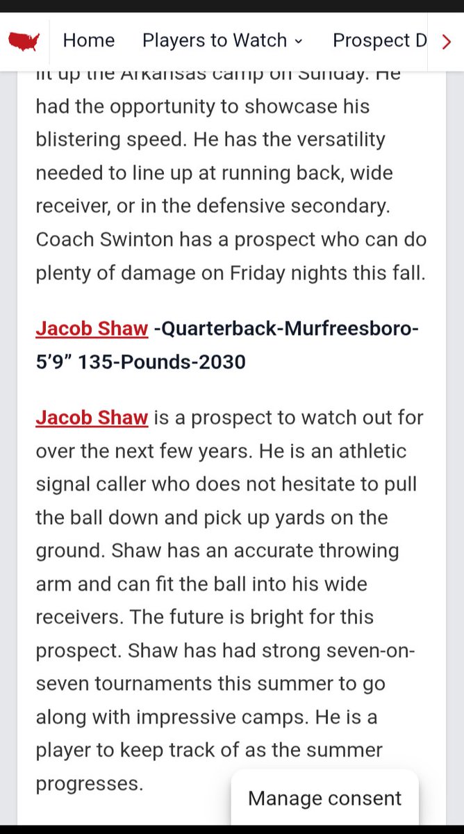 PrepRedzone Arkansas Combine.
I was the youngest to get invited.