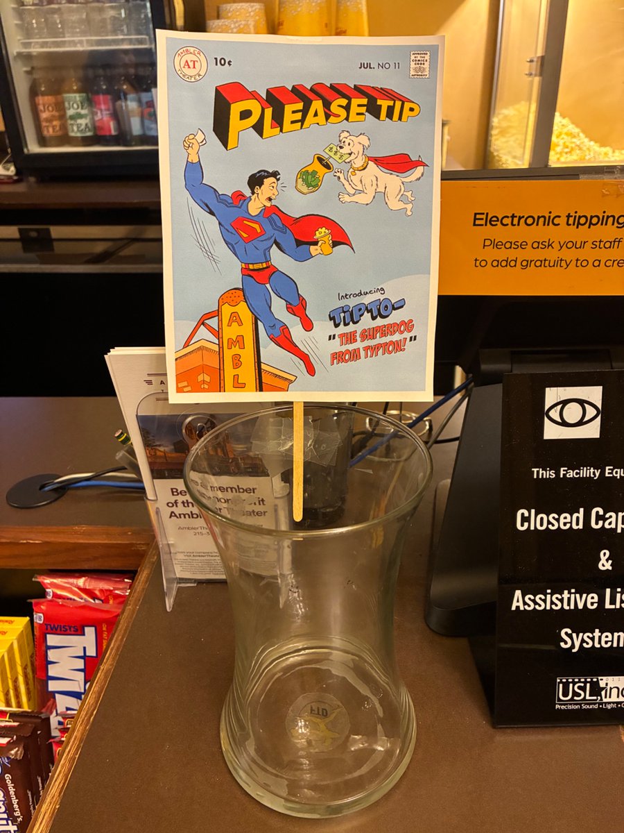 DimpsDoodles's tweet image. You know I had to jump on the opportunity to design the Tip
Jar for our #Superman showings at work!