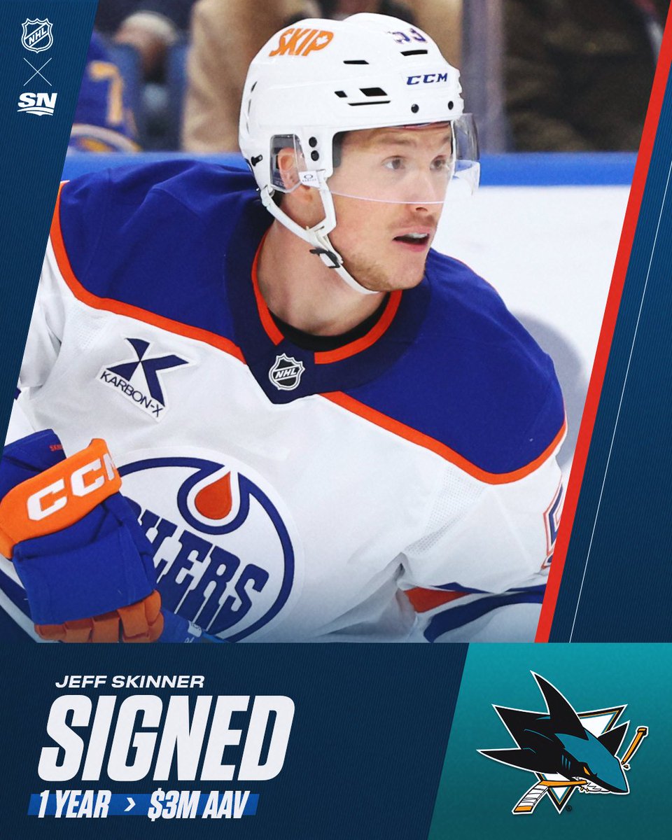 Jeff Skinner is headed to the Sharks on a one-year deal 🦈✍️