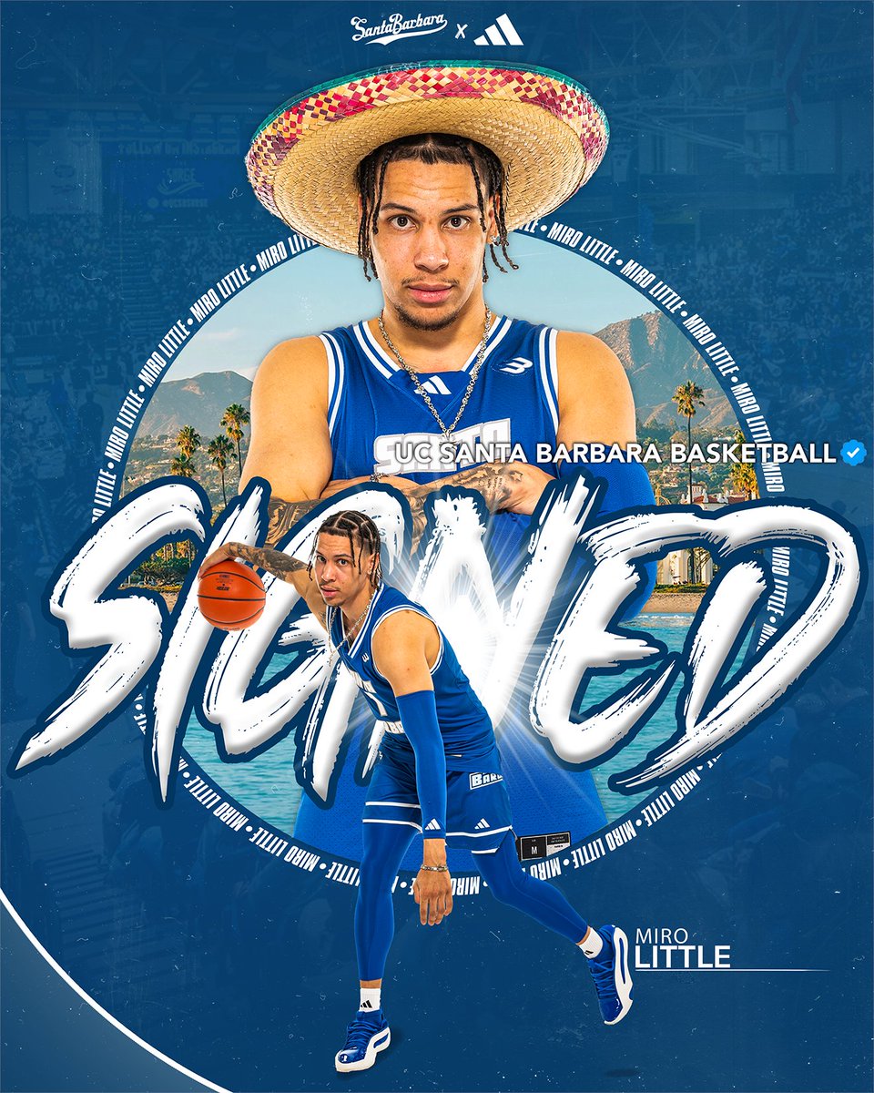 UCSBbasketball's tweet image. SIGNED &amp;amp; OFFICIAL ✍️ Welcome to Santa Barbara, Miro Little!

➡️5.3 PPG 2.9APG in 24-25
➡️4 Star Recruit ⭐️⭐️⭐️⭐️
➡️Finnish National Team Member

#GoGauchos | @MiroLittle23
