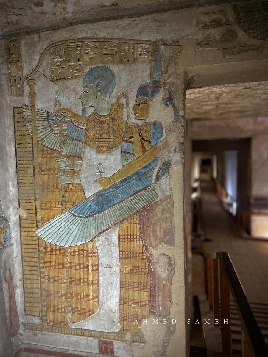 EgyptWithAhmed's tweet photo. Ptah, in the Golden Embrace of Maat’s Divine Wings! 

📸 me 
- Tomb of Tausert &amp; Setnakht
- Valley of the Kings #Luxor https://t.co/0CYgPu75Bh
