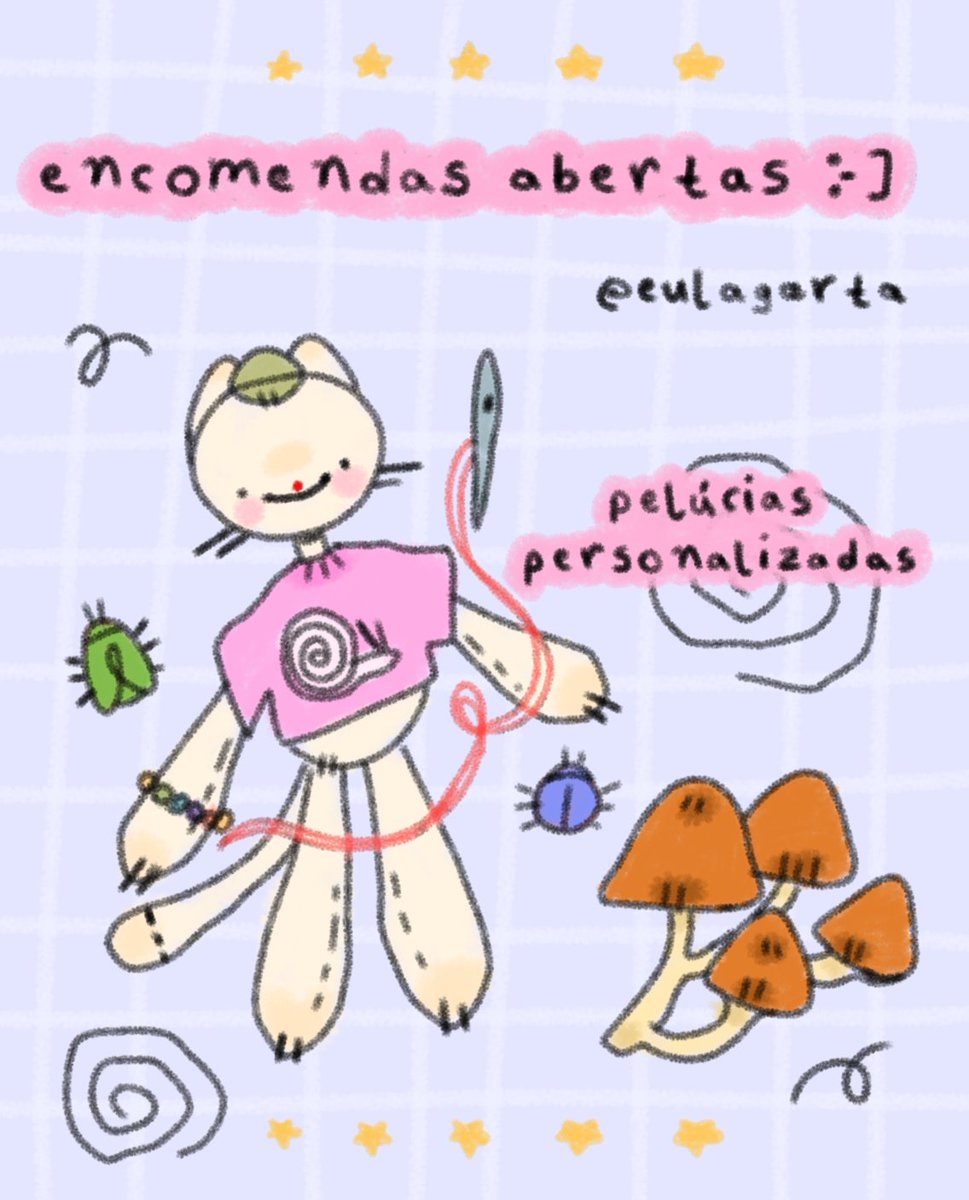 eulagarta's tweet photo. minhas encomendas de pelúcias personalizadas estão abertas! 

só preencher aqui https://t.co/1FibJNGUJ5 !! pagamento dividido em 2 partes super acessível! e ah!!!! junto com sua encomenda você recebe varios adesivinhos autorais ^_^ https://t.co/Xgw1lsDpwr