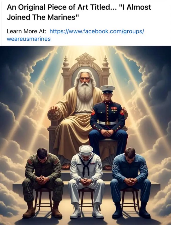 Shots fired! 😂😂

Semper Fi Marines. None of us "almost joined"!