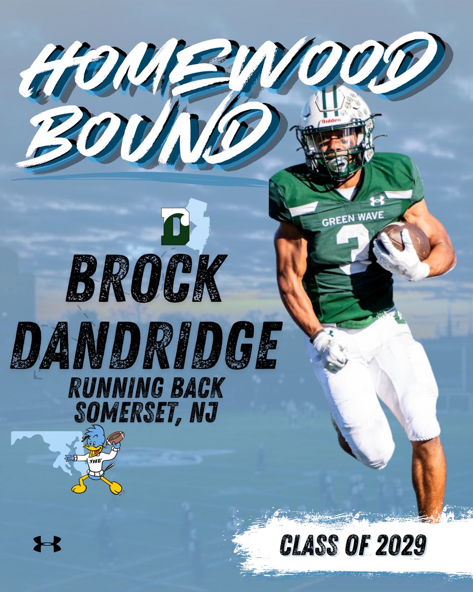 Welcome to Homewood!
🐦: Brock Dandridge 
📍: Somerset, NJ
🏈: Running Back
❌: @brock_dandridge
📺: hudl.com/profile/164145…

#PrideandPoise