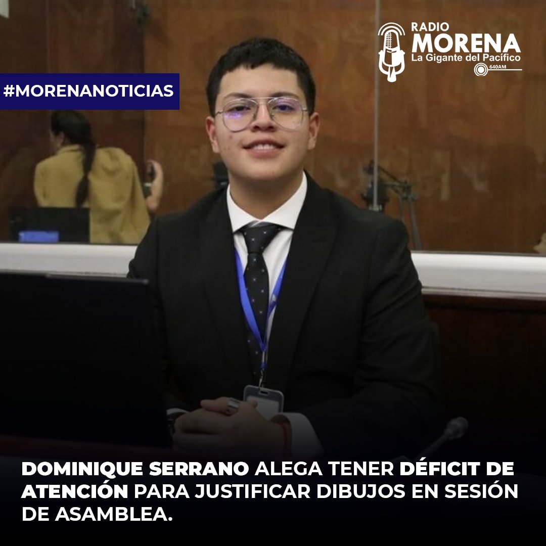 🔴Dominique Serrano Molina, uno de las asambleístas más jóvenes del actual periodo legislativo y de la bancada oficialista por Acción Democrática Nacional (ADN), tiene un argumento de defensa para evitar una sanción del Consejo de Administración Legislativa (CAL). 

El legislador