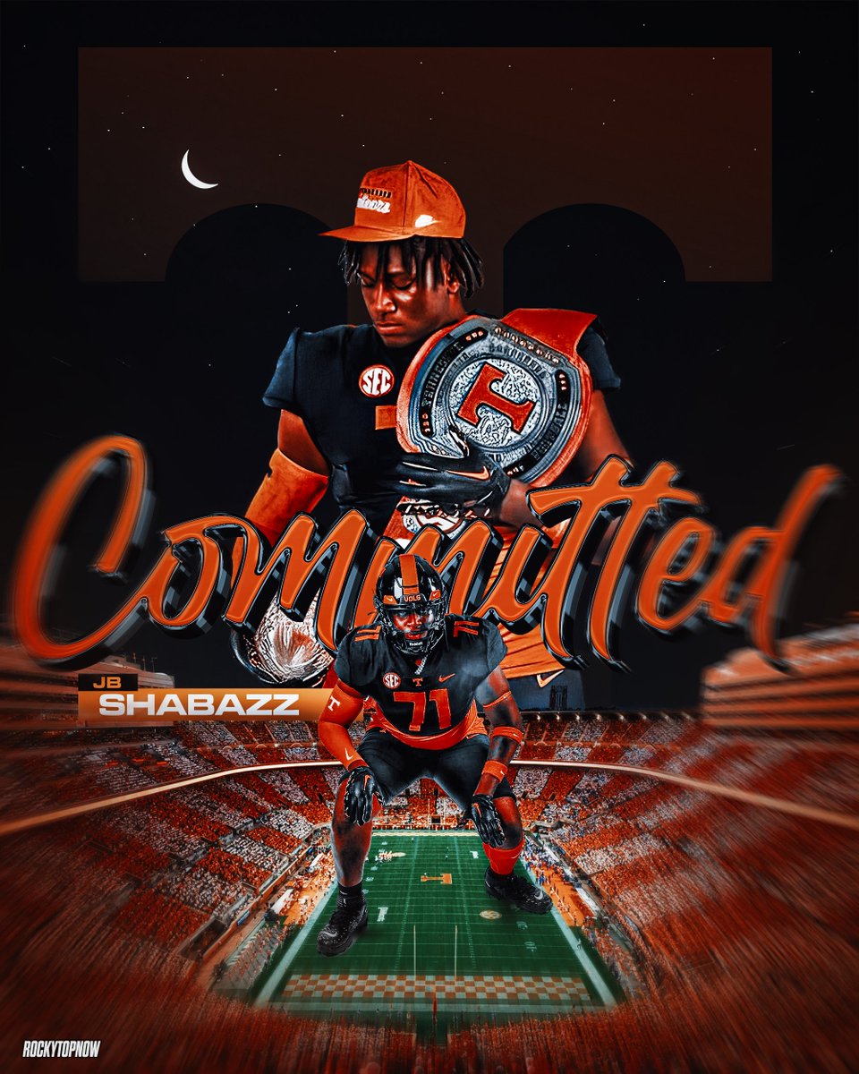 rockytopnow's tweet image. BREAKING: 4🌟 OT JB Shabazz has committed to Tennessee.
Shabazz is a top-60 recruit.