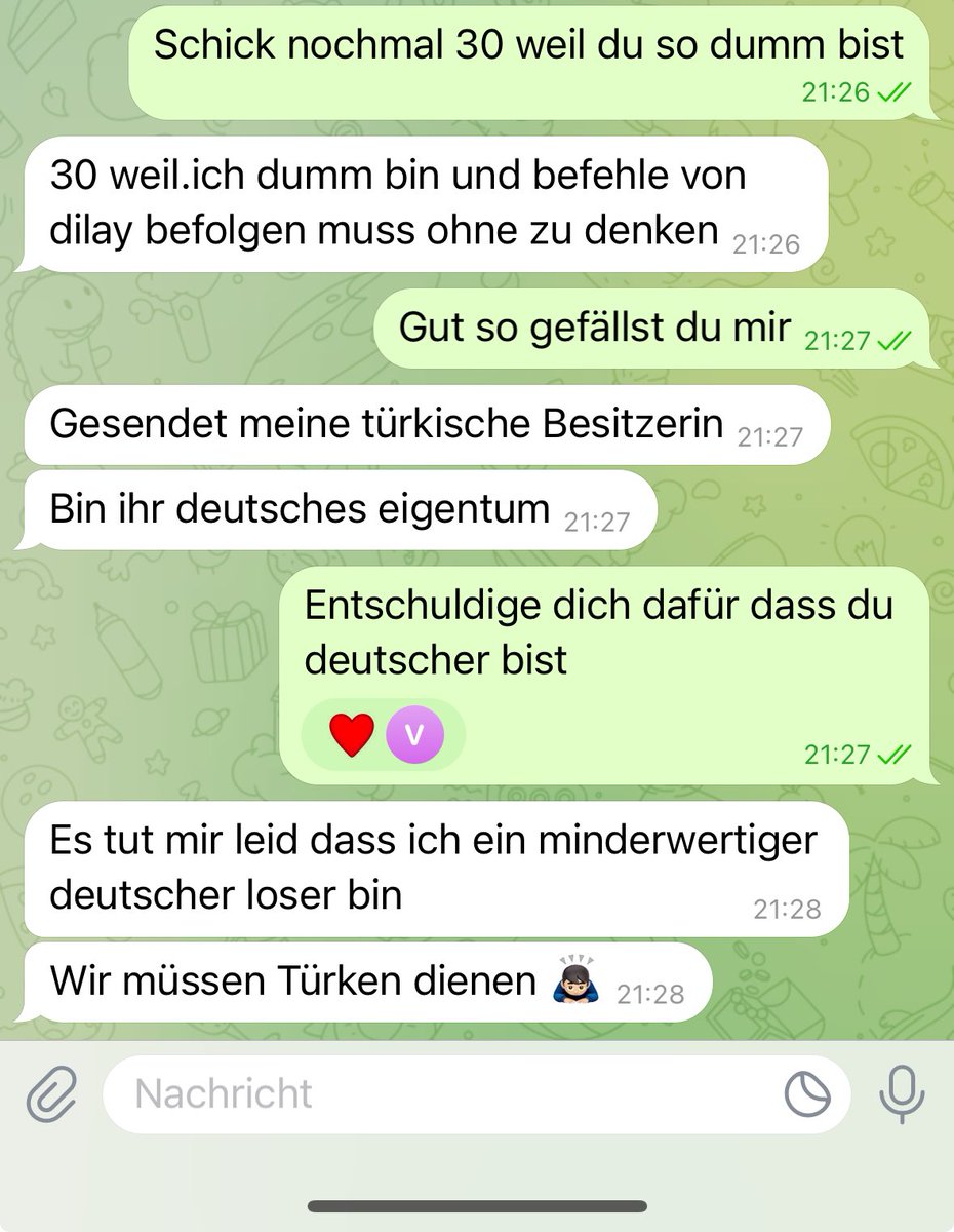 Deutsche be like in 2025 pt.3 
So will ich euch almans haben schön unterwürfig und tun was ich sage. Seid so wie er dann mag ich euch🥰😘