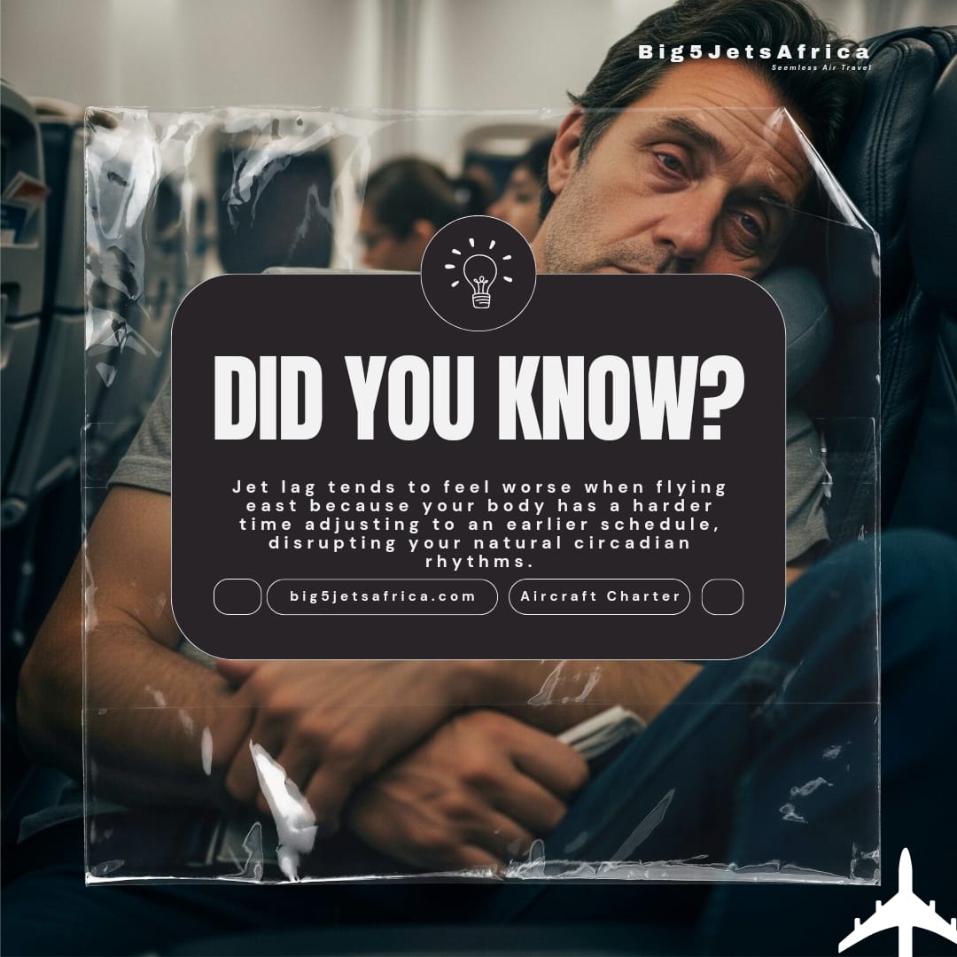 big5jets's tweet photo. Jet lag is a temporary sleep disorder that occurs when traveling across multiple time zones, disrupting the body's internal clock.
Flying east requires advancing your sleep-wake cycle, which can be harder for the body to adjust to, while flying west requires delaying it. https://t.co/37M9qMqQqn