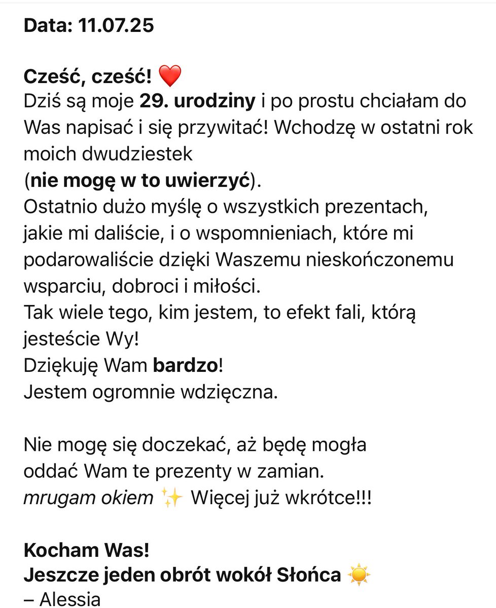 acdpoland's tweet photo. Alessia z okazji swoich urodzin w mailu do fanów 🥀♥️ https://t.co/ZDaJZ3YobJ