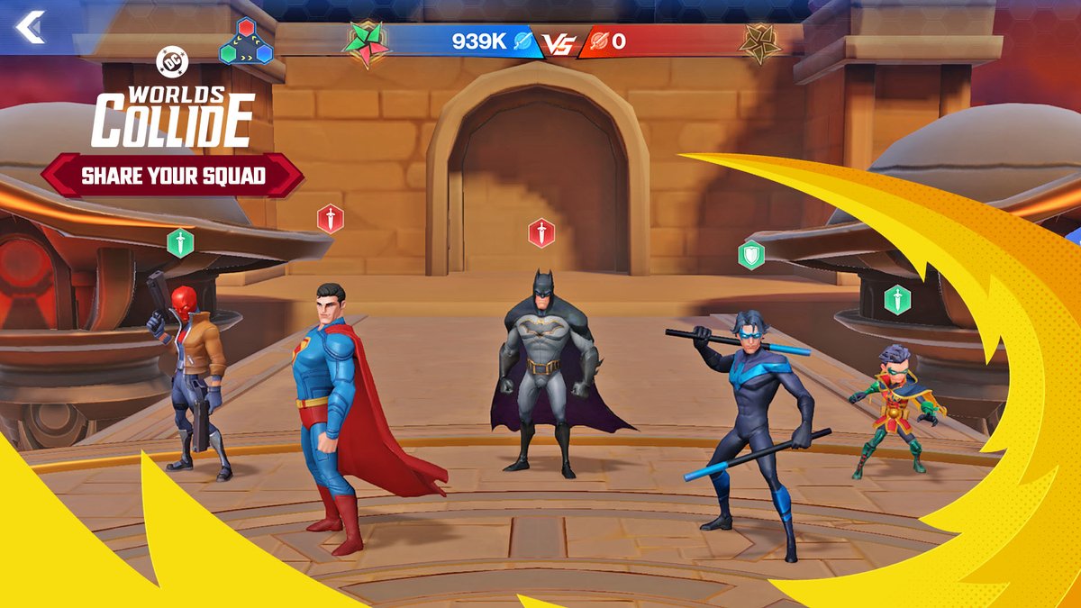 DCWorldsCollide's tweet image. Happy launch week, everyone! We'd love to see and hear all about your favorite squads. Reply and/or share screens below and let us know. #DCWC #DCWorldsCollide #Superman