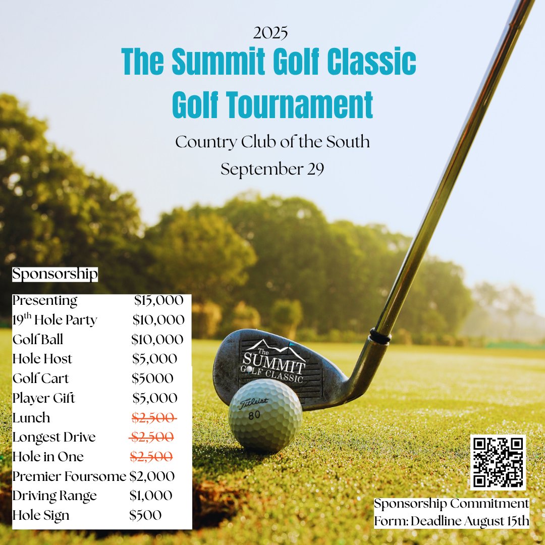 The Summit Counseling Center (@summitcoctr) on Twitter photo Join us for the 19th Annual Summit Golf Classic on Monday, September 29th at Country Club of the South. All $2,000+ sponsorships include a golf team, and 9 golf foursomes remain. For more information contact Rachel Newcomer at 678.893.5329 or rnewcomer@summitcounseling.org. Join us for the 19th Annual Summit Golf Classic on Monday, September 29th at Country Club of the South. All $2,000+ sponsorships include a golf team, and 9 golf foursomes remain. For more information contact Rachel Newcomer at 678.893.5329 or rnewcomer@summitcounseling.org.