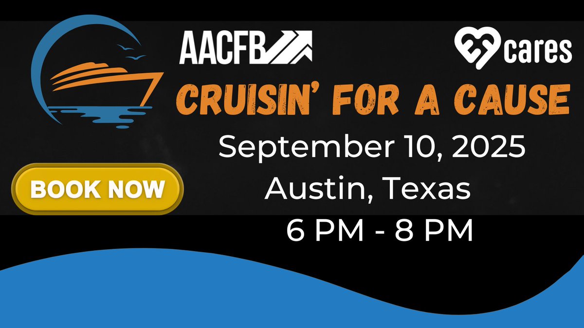 Join us in Austin on September 10th to Cruise for a Cause! Tickets are only $85 per person, and include dinner, drinks, and a relaxing cruise on Lady Bird Lake with your fellow finance professionals.  conta.cc/40Oqh9J