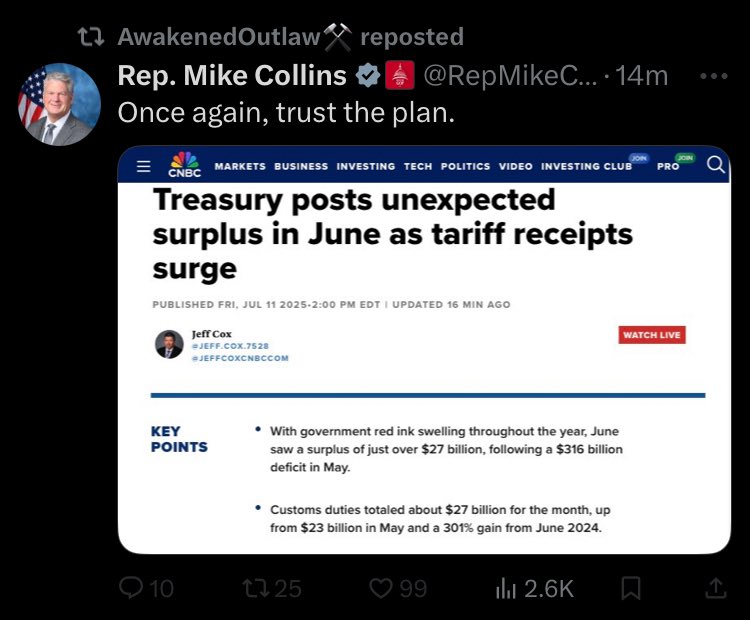 “Why are you still talking about QAnon in 2025?” People ask. It’s cause we have sitting members of Congress saying “Trust The Plan” in social media posts. QAnon conquered the Republican Party. People need to get up to speed on this.
