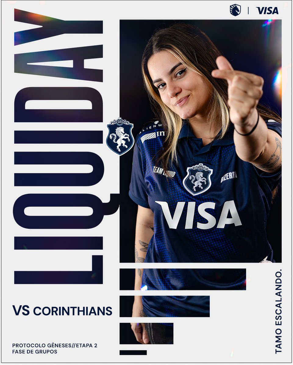 PARA MINHA, SUA E NOSSA ALEGRIA! VALORANT GC ESTÁ DE VOLTA🥳

🔵 Team Liquid Visa vs Corinthians
⏰ 17h

CHEGOU A HORA DE TORCER! #VAMOSLIQUID