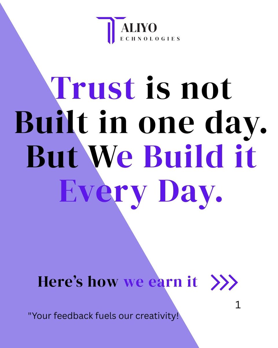 TaliyoTech's tweet photo. You don’t hire a team.
You hire trust.
At @TaliyoTech, we deliver on time, offer real support, and never ghost you after launch.

That’s why our clients return.

Want results you can trust?
👉 https://t.co/WKn3HFSeBa

#Taliyo #TechWithTrust #ClientSatisfaction #MERNstackDev https://t.co/MVIW27k5aj