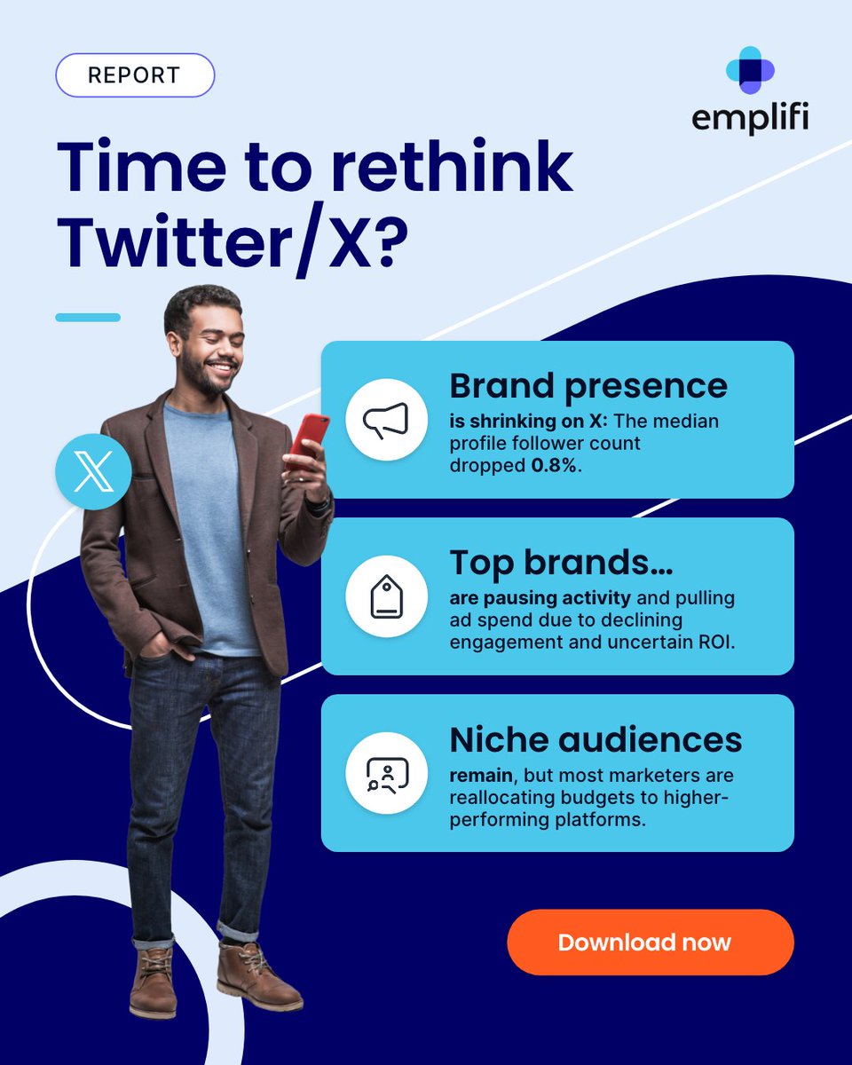 Is it time to rethink your Twitter/X strategy?

Brands are seeing shrinking reach, paused ad spend, and shifting ROI.

Still worth the investment, or time to pivot?

📊 Get the full picture in our latest Social Media Benchmarks Report.

👉 bit.ly/4nKW19x