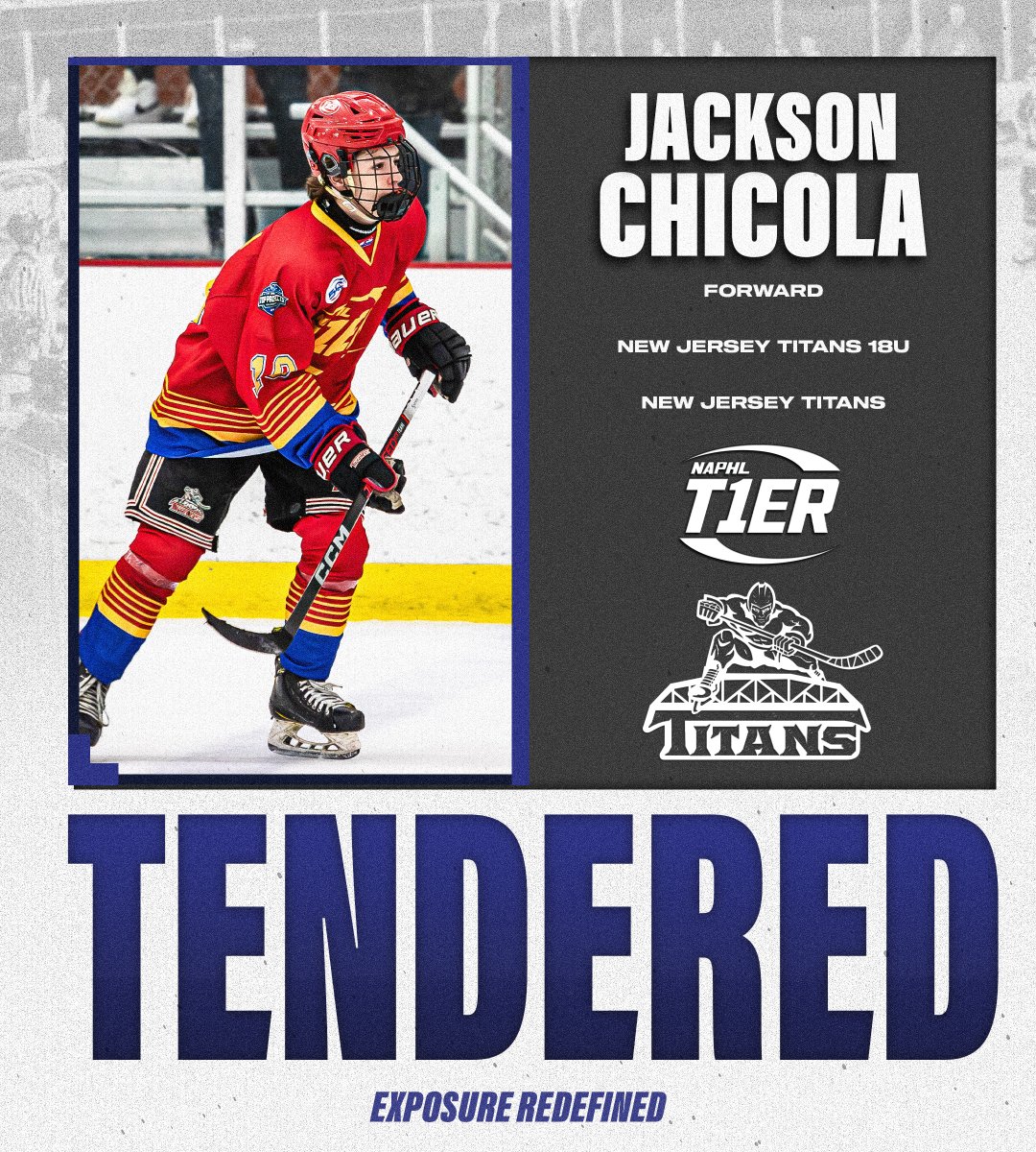 #NAPHL T1ER Advancement: New Jersey Titans 18U forward Jackson Chicola has signed an <a href="/NAHLHockey/">NAHL</a> tender agreement with the <a href="/NAHLTitans/">New Jersey Titans - NAHL</a>.

📰: nat1hl.com/news/story.cfm…