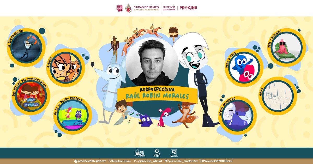 procine_oficial's tweet image. 🎬 Retrospectiva Raúl "Robin" Morales
Este julio y agosto, redescubre la obra del animador mexicano @elrobinfellow, creador de mundos visuales únicos para el público infantil.
Consulta programación 👉 cineenlaciudad.cdmx.gob.mx