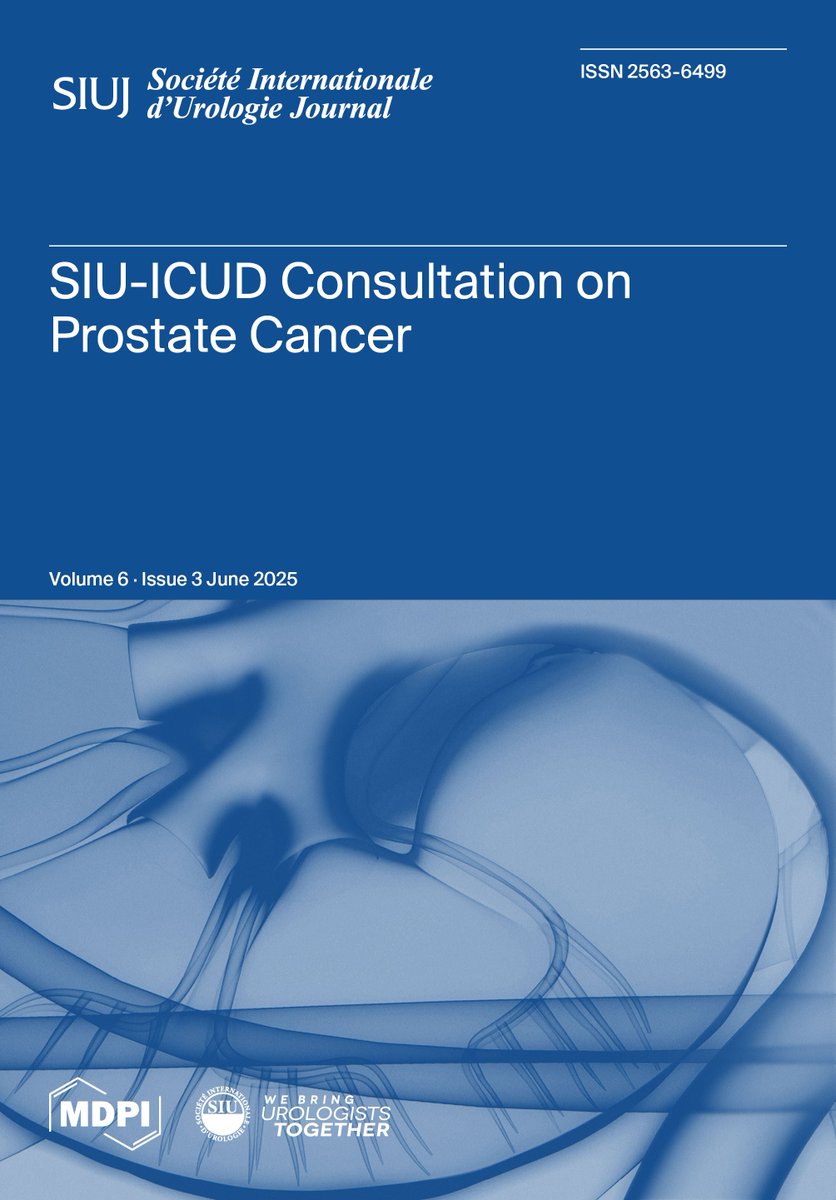 Société Internationale d'Urologie Journal (@siu_journal) on Twitter photo The June 2025 edition of #SIUJ is now available online. Discover reviews on the #SIU_ICUD Consultation on Prostate Cancer shared by #Urologists from around the world. Consider submitting your work for the next issues!  
📜mdpi.com/2563-6499/6/3
#OpenAccess #Journal The June 2025 edition of #SIUJ is now available online. Discover reviews on the #SIU_ICUD Consultation on Prostate Cancer shared by #Urologists from around the world. Consider submitting your work for the next issues!  
📜mdpi.com/2563-6499/6/3
#OpenAccess #Journal