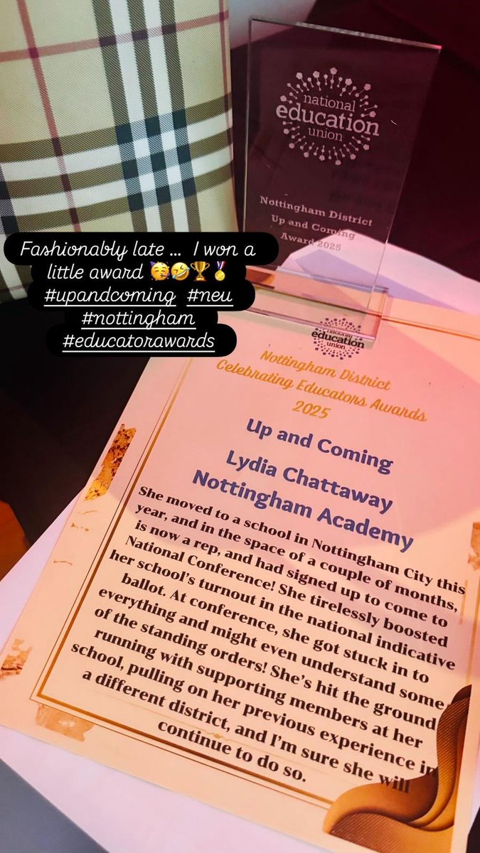 United we stand .. won a little award I did … 🙌🏽🥳🏆#neu  #nottingham