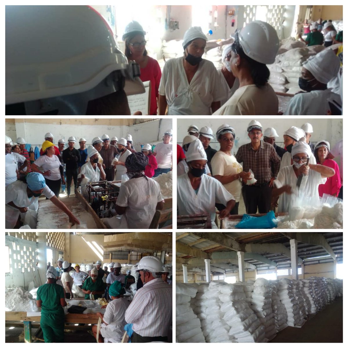Visita a la empresa salinera en el municipio Caimanera, donde se produce más del 60 porciento de la sal que se consume en el país. Sostuvimos amplio intercambio con las mujeres y hombres que trabajan con gran sentido de pertenencia. Perfeccionar y avanzar por el desarrollo ❤🇨🇺