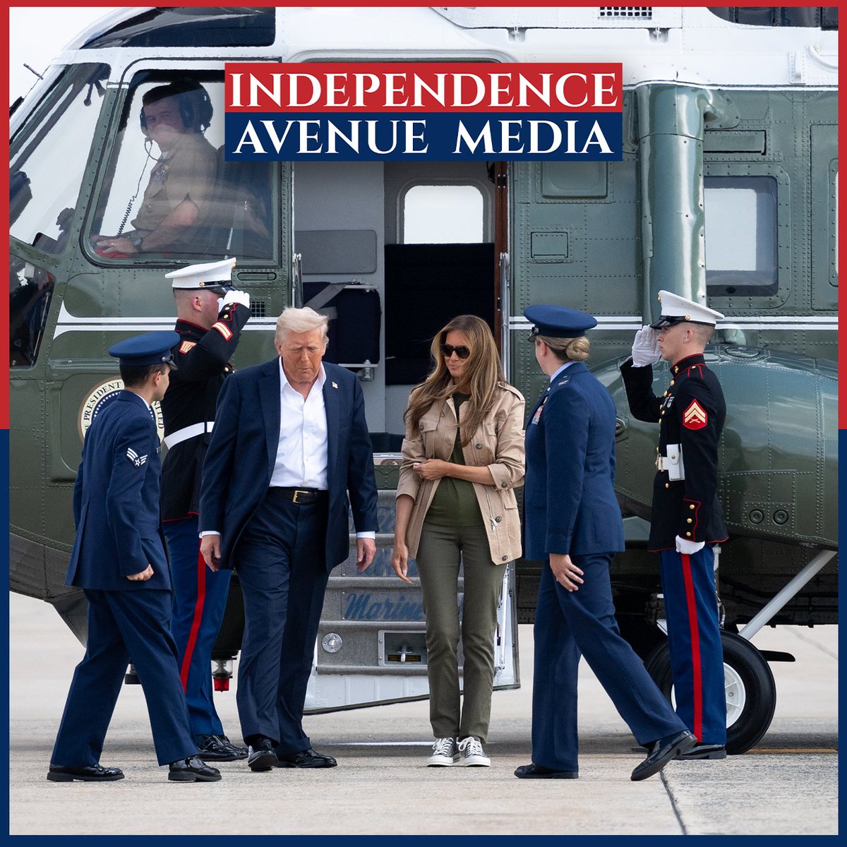 indavemedia's tweet image. President Donald Trump and First Lady Melania Trump arrived in Kerrville, TX, where devastating floods on July 4, 2025 killed at least 120 people. About 160 people are still missing.
#TexasFloods #Trump #Kerrville #DisasterRelief #TexasNews #IndependenceAveMedia