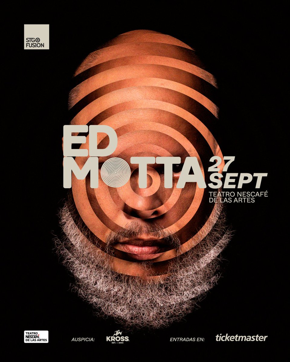Ruta Rock (@rutarockcom) on Twitter photo Desde Brasil llega a Chile <a href="/EdMotta/">Ed Motta</a> , el cantautor de jazz-bossanova, se presentará el 27 de septiembre en <a href="/Teatro_NESCAFE/">TEATRO NESCAFÉ DE LAS ARTES</a>
Información en detalle lo puedes ver en el link ---> buff.ly/b6XNhd9
Produce: <a href="/stgofusion/">Santiago Fusion</a> Desde Brasil llega a Chile <a href="/EdMotta/">Ed Motta</a> , el cantautor de jazz-bossanova, se presentará el 27 de septiembre en <a href="/Teatro_NESCAFE/">TEATRO NESCAFÉ DE LAS ARTES</a>
Información en detalle lo puedes ver en el link ---> buff.ly/b6XNhd9
Produce: <a href="/stgofusion/">Santiago Fusion</a>