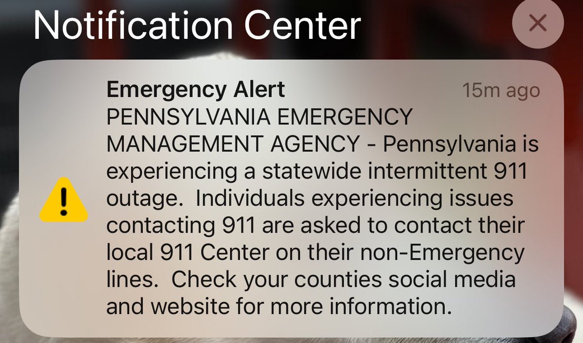 Gets Alert for a 911 Outage….. Immediately checks Radar on instinct after hearing that alert tone lol #pawx