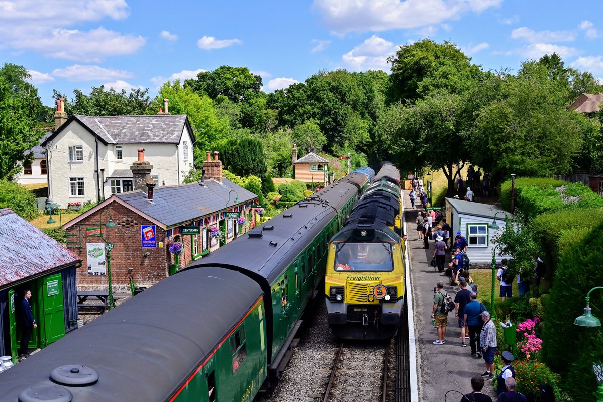 This morning's action at the Mid Hants Railway Diesel Gala featuring a beautiful departure from D1015 at Alresford, Freightliner 70002 looking great and a busy scene at Ropley.